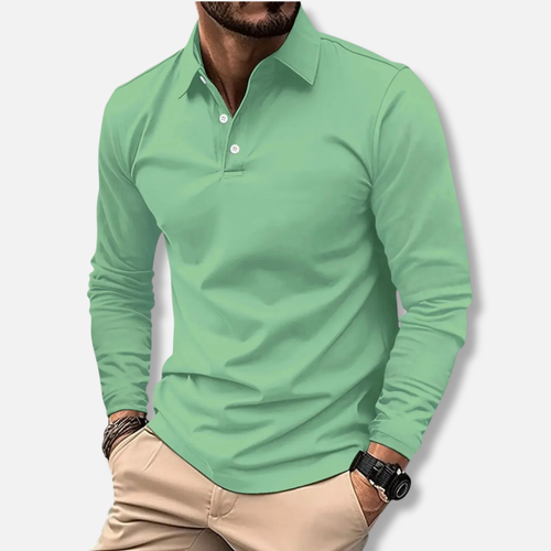 Elston | Men's Long Sleeve Polo Shirt – Slim Fit