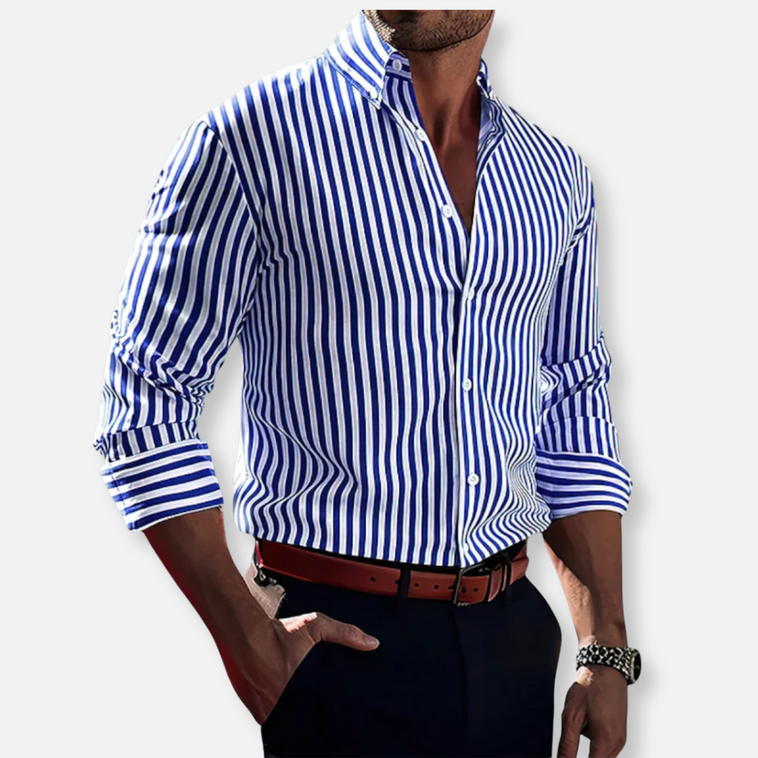 Elston | Men's Striped Button-Down Shirt