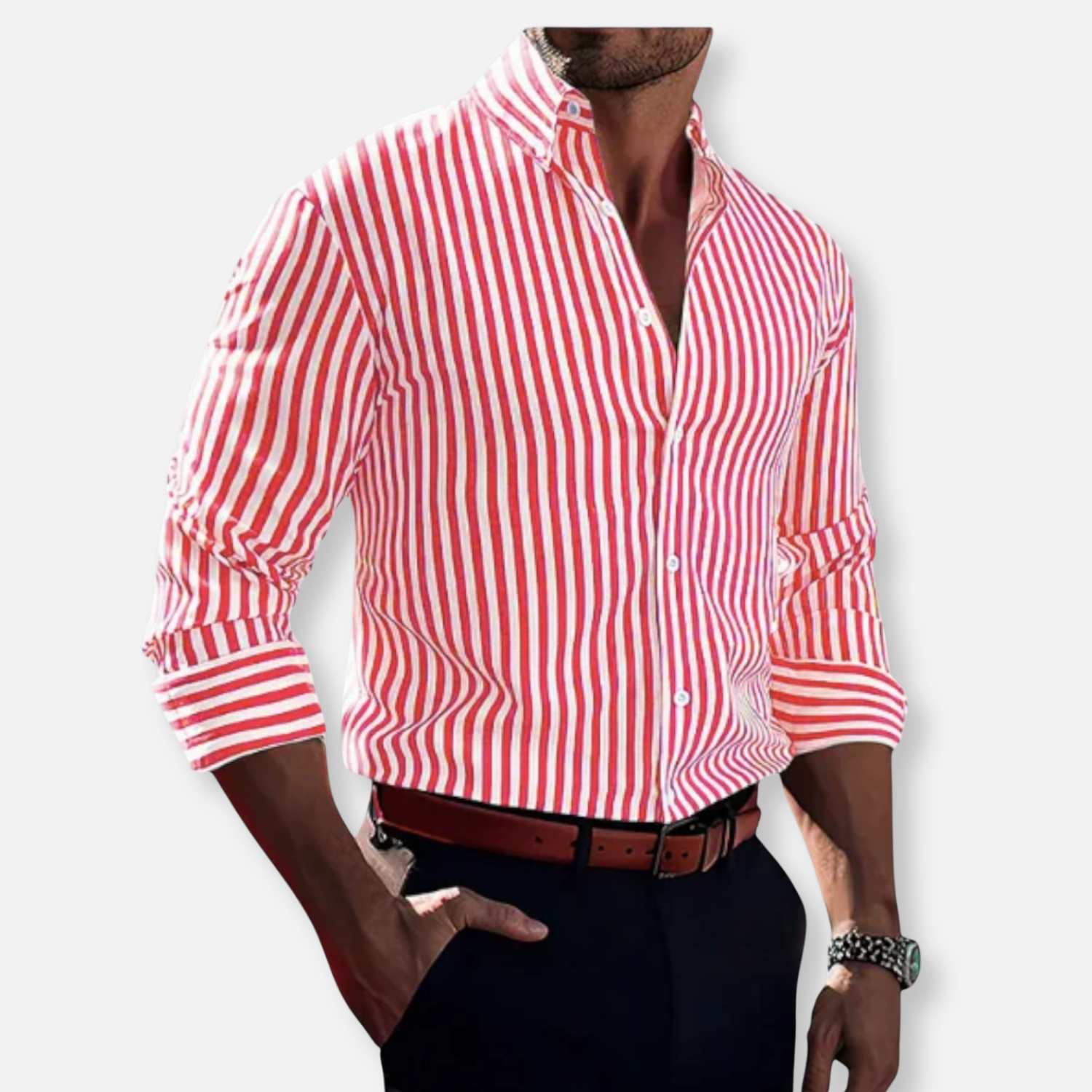 Elston | Men's Striped Button-Down Shirt