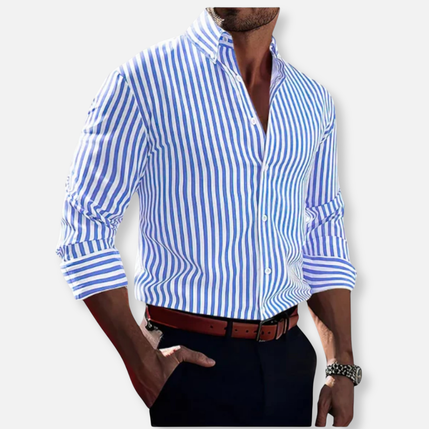 Elston | Men's Striped Button-Down Shirt