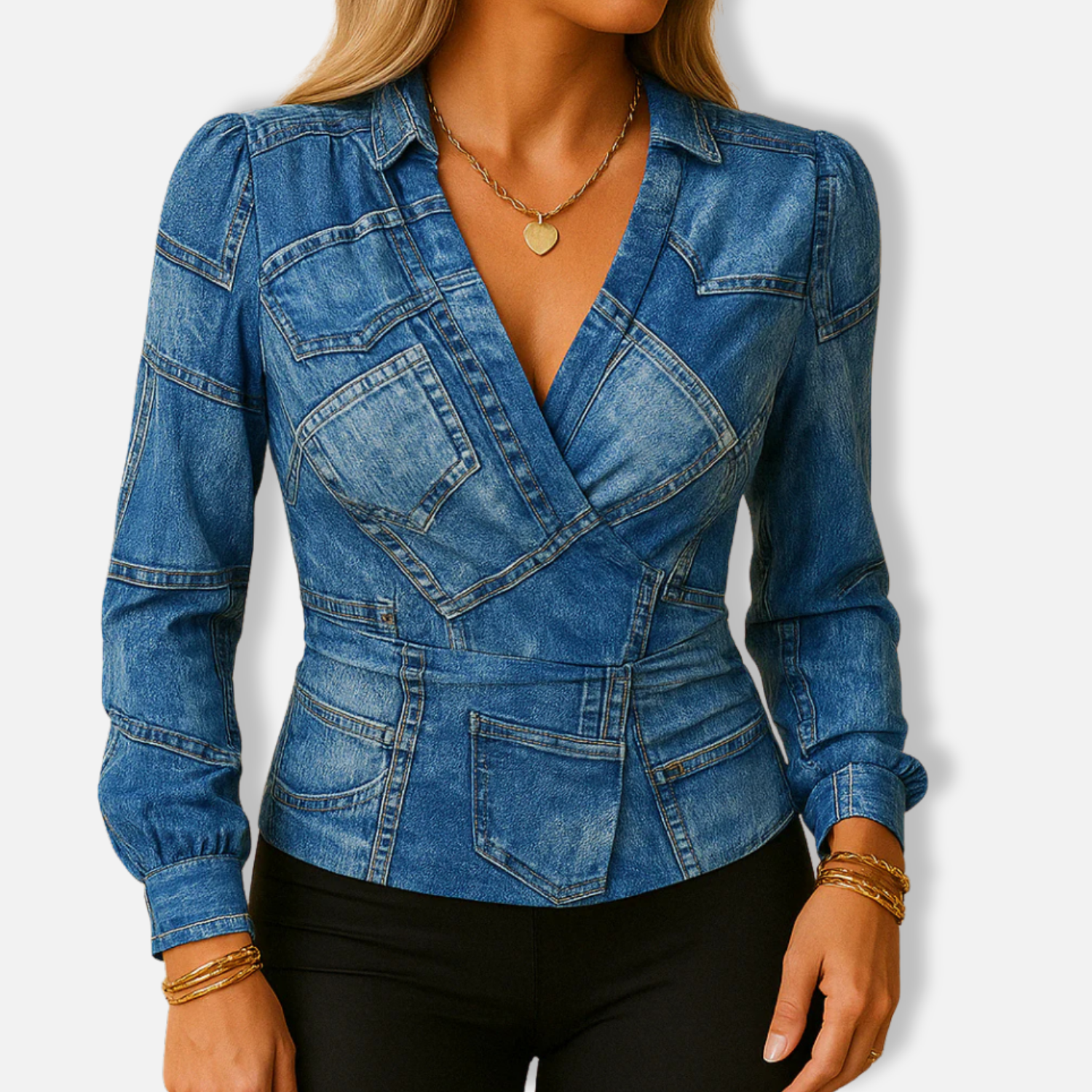 Elston | Women’s V-Neck Elegance Top